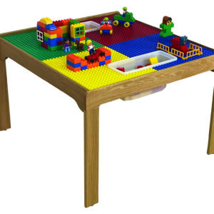 Combo Lego/Duplo Compatible Fun Builder Wood Table